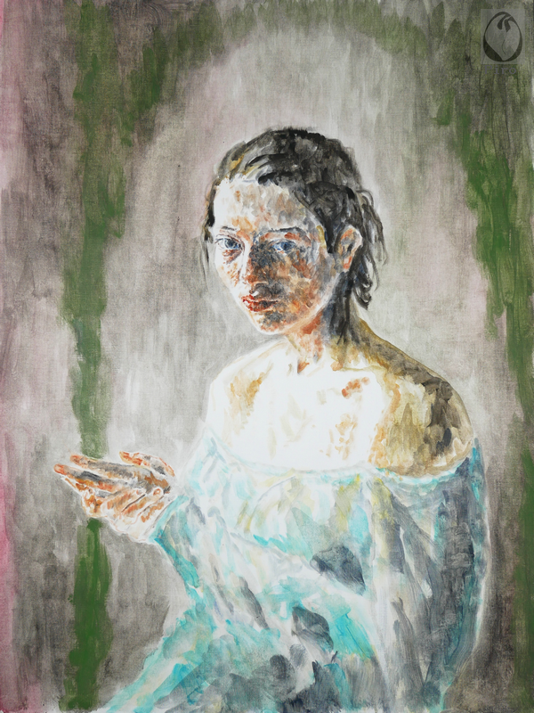 oil on paper - olio su carta di Piro